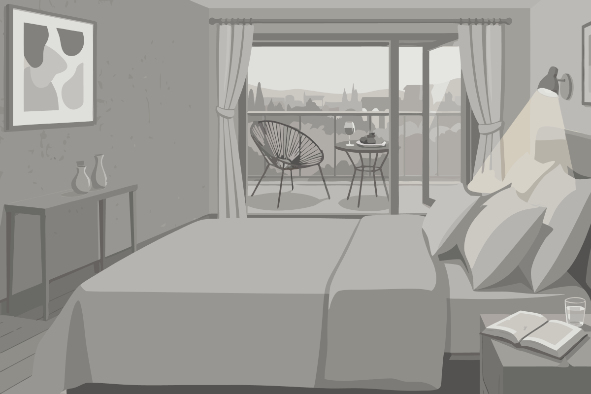 Habitación Superior de dos dormitorios comunicados con vistas al mar